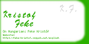 kristof feke business card