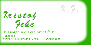 kristof feke business card